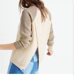 Madewell 2 tone fly away back sweater